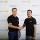 Walmart CEO Doug McMillon (L) and Flipkart co-founder Binny Bansal.